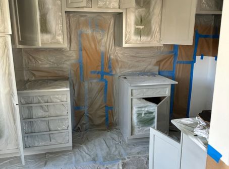 cabinets being painted